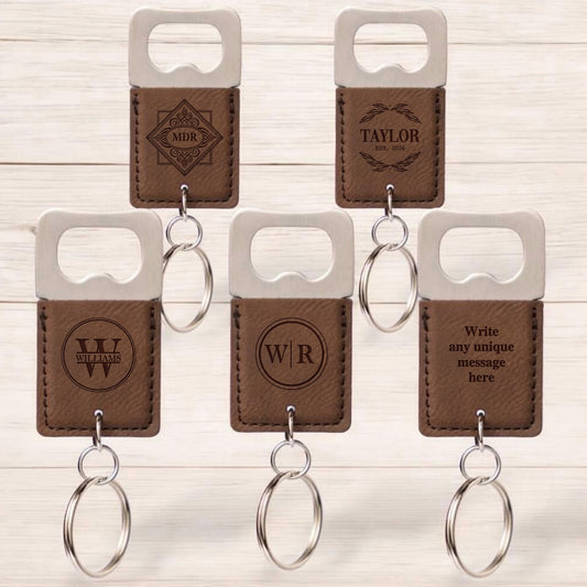 Set of 5 Custom Keychain Bottle Openers - Signature Collection
