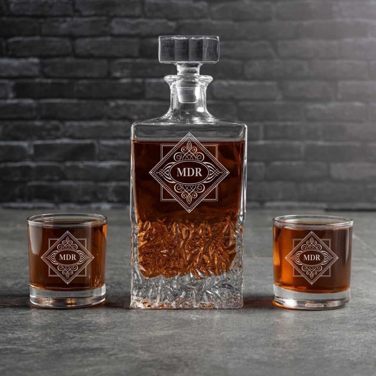 Personalized Square Decanter Set - Reserve Collection