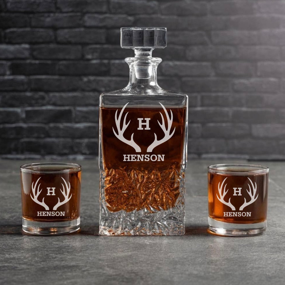 Personalized Square Decanter Set