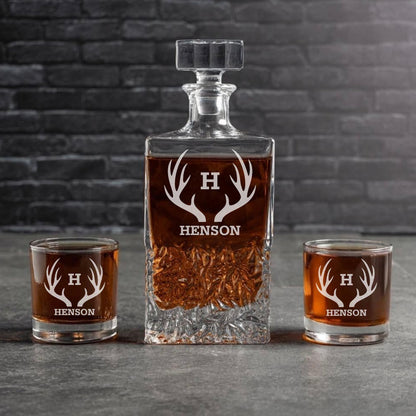 Personalized Square Decanter Set