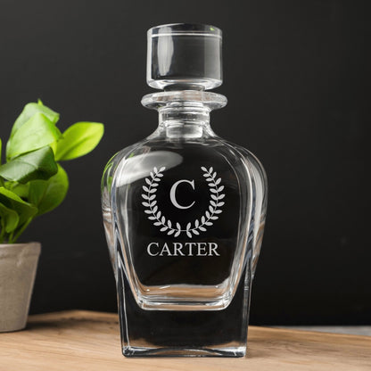Personalized Tapered Whiskey Decanter