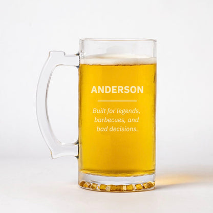 Engraved 25oz Beer Mug
