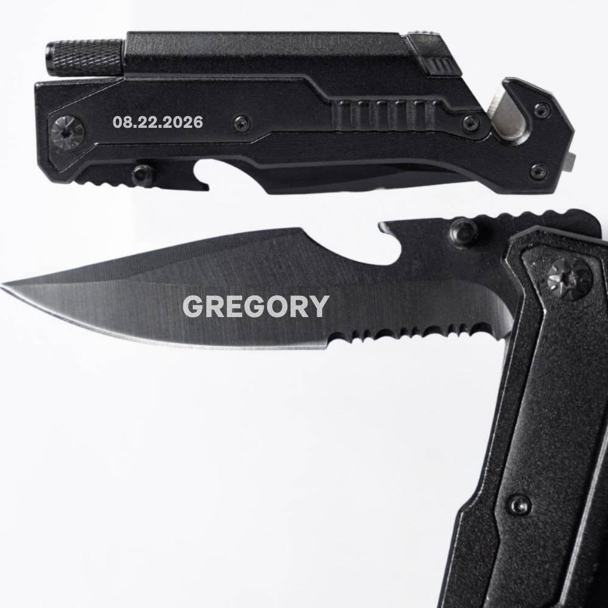 Personalized Knife with Flashlight