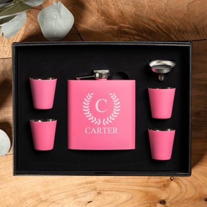 Personalized Flask & Shot Glass Set