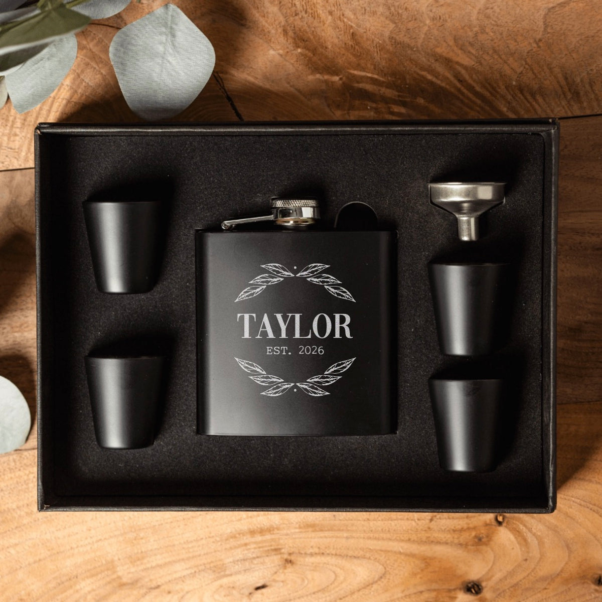 Personalized Flask & Shot Glass Set
