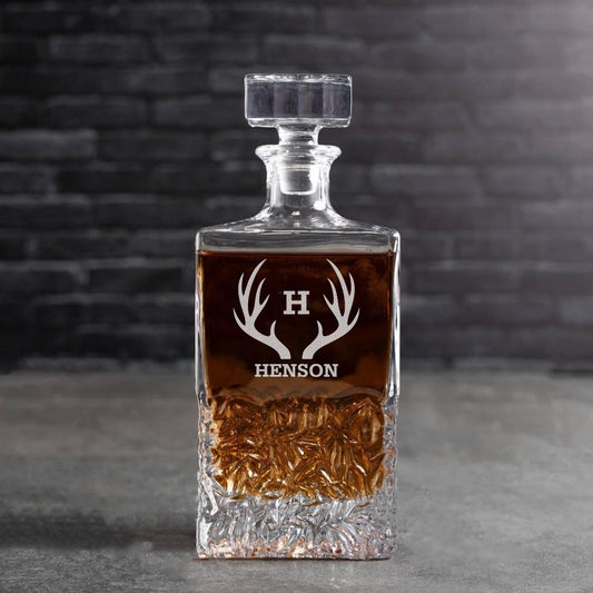 Engraved Square Decanter