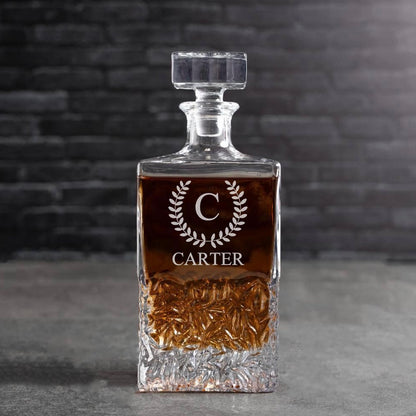 Engraved Square Decanter