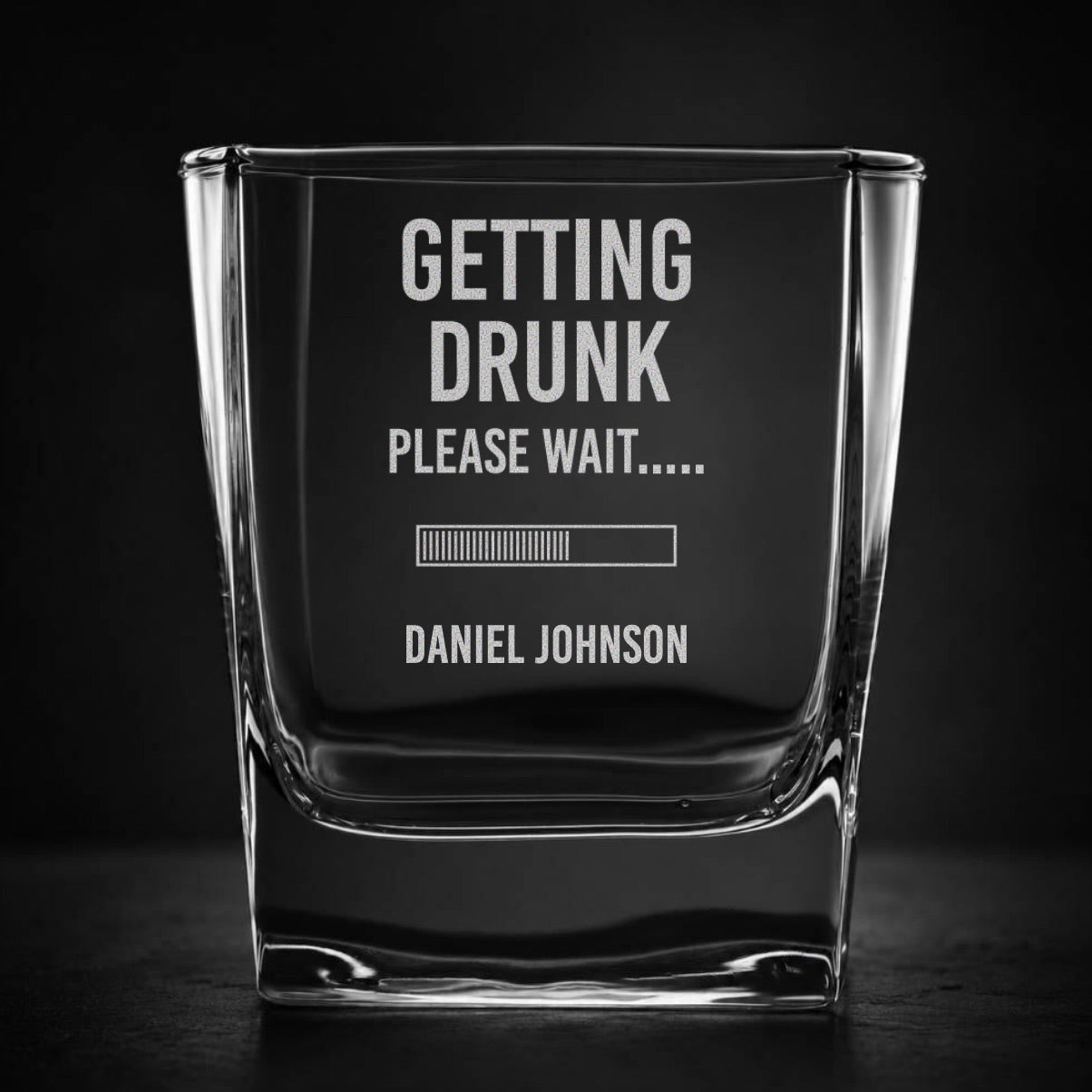 Engraved Groomsmen Square Whiskey Glasses