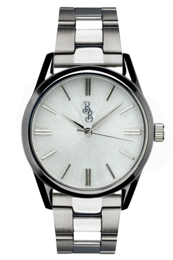 39mm White Sunburst Watch stainless steel best man gift