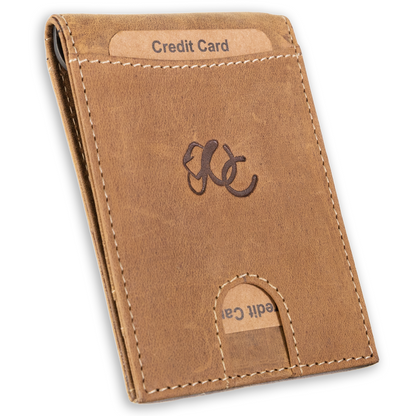Leather Money Clip Bifold - Slim EDC Carry