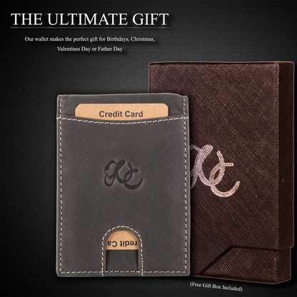 Leather Money Clip Bifold - Slim EDC Carry
