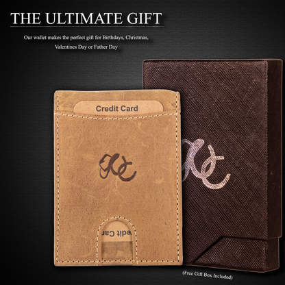 Leather Money Clip Bifold - Slim EDC Carry