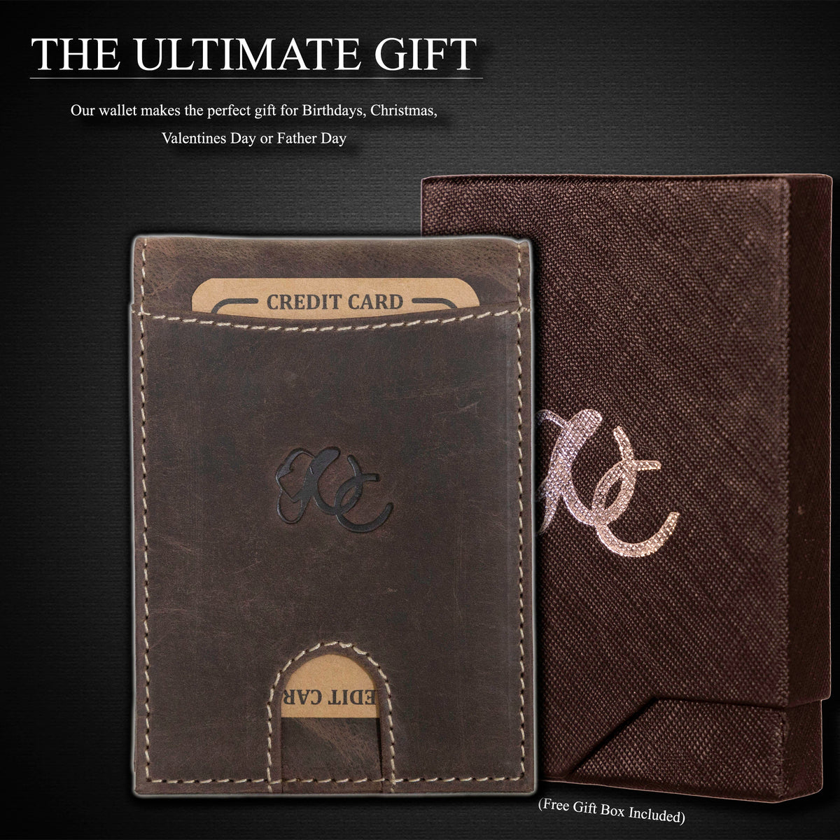 Leather Money Clip Bifold - Slim EDC Carry