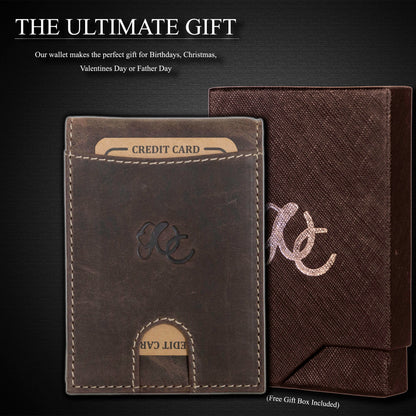 Leather Money Clip Bifold - Slim EDC Carry