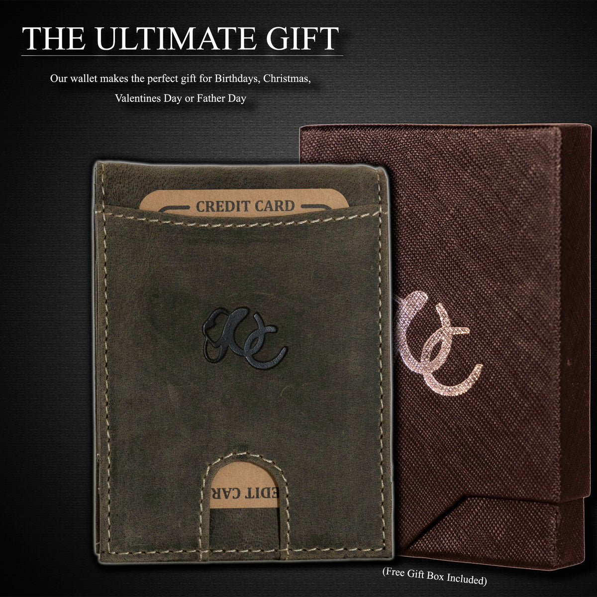 Leather Money Clip Bifold - Slim EDC Carry