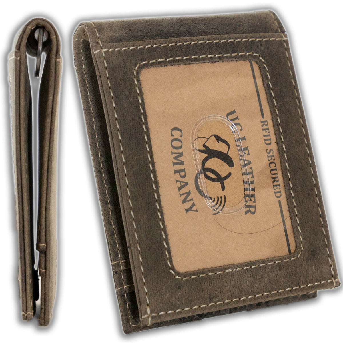 Leather Money Clip Bifold - Slim EDC Carry