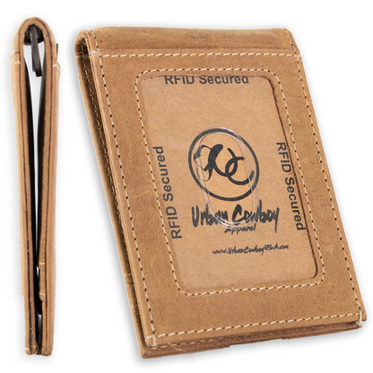 Leather Money Clip Bifold - Slim EDC Carry