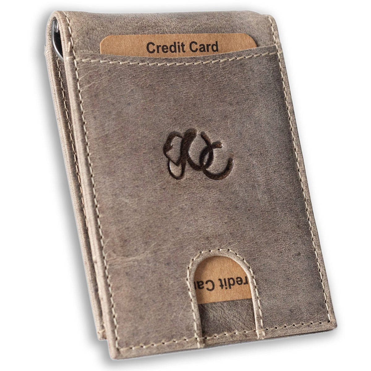 Leather Money Clip Bifold - Slim EDC Carry