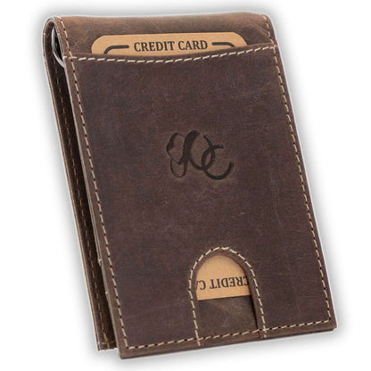 Leather Money Clip Bifold - Slim EDC Carry