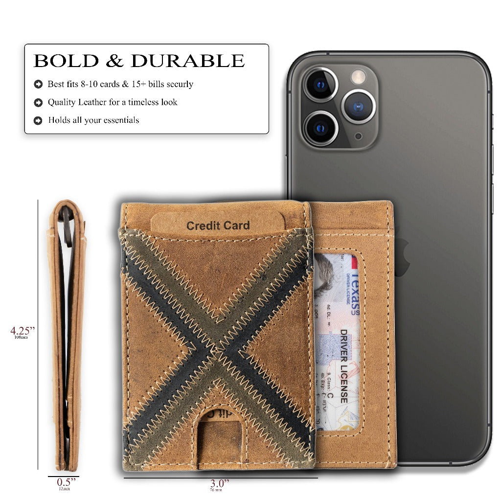 Leather Money Clip Bifold - Slim EDC Carry