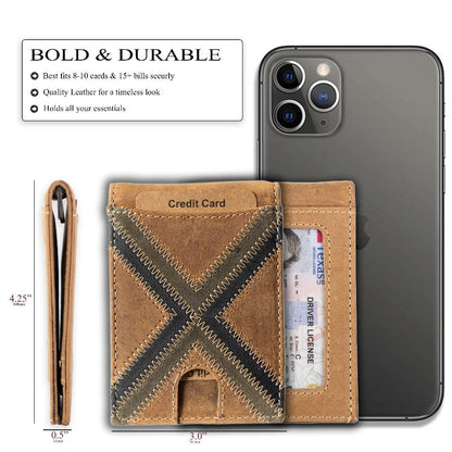 Leather Money Clip Bifold - Slim EDC Carry