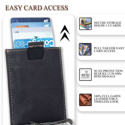 Leather Money Clip Bifold - Slim EDC Carry