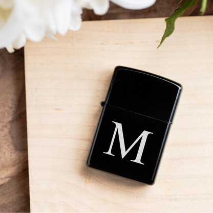 Refillable custom black lighter Father's Day gift for him