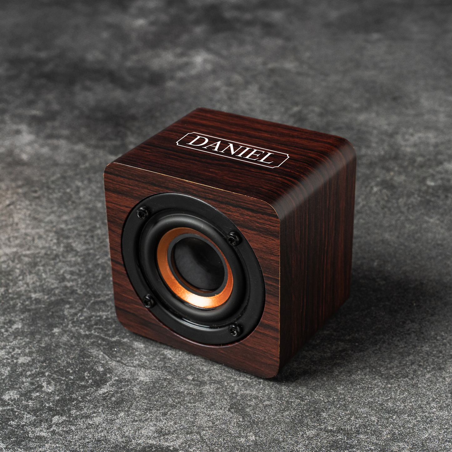 Custom Bluetooth speaker engraving preview, gift for the groom