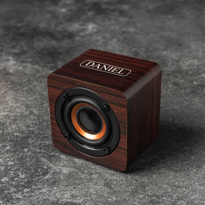 Custom Bluetooth speaker engraving preview, gift for the groom