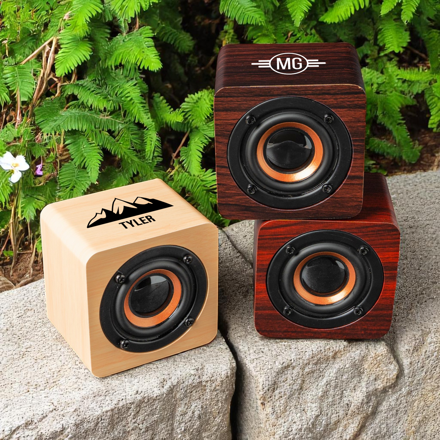 Wooden Bluetooth speaker with USB cable, Father's Day gift