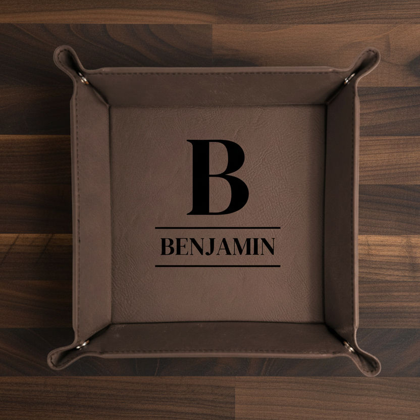 Custom Catchall Snap Up Tray - personalized groomsmen gift