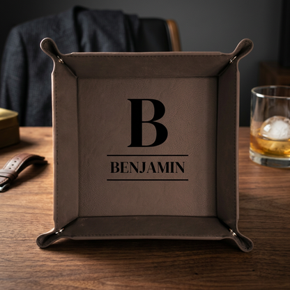 Custom Catchall Snap Up Tray - personalized groomsmen gift