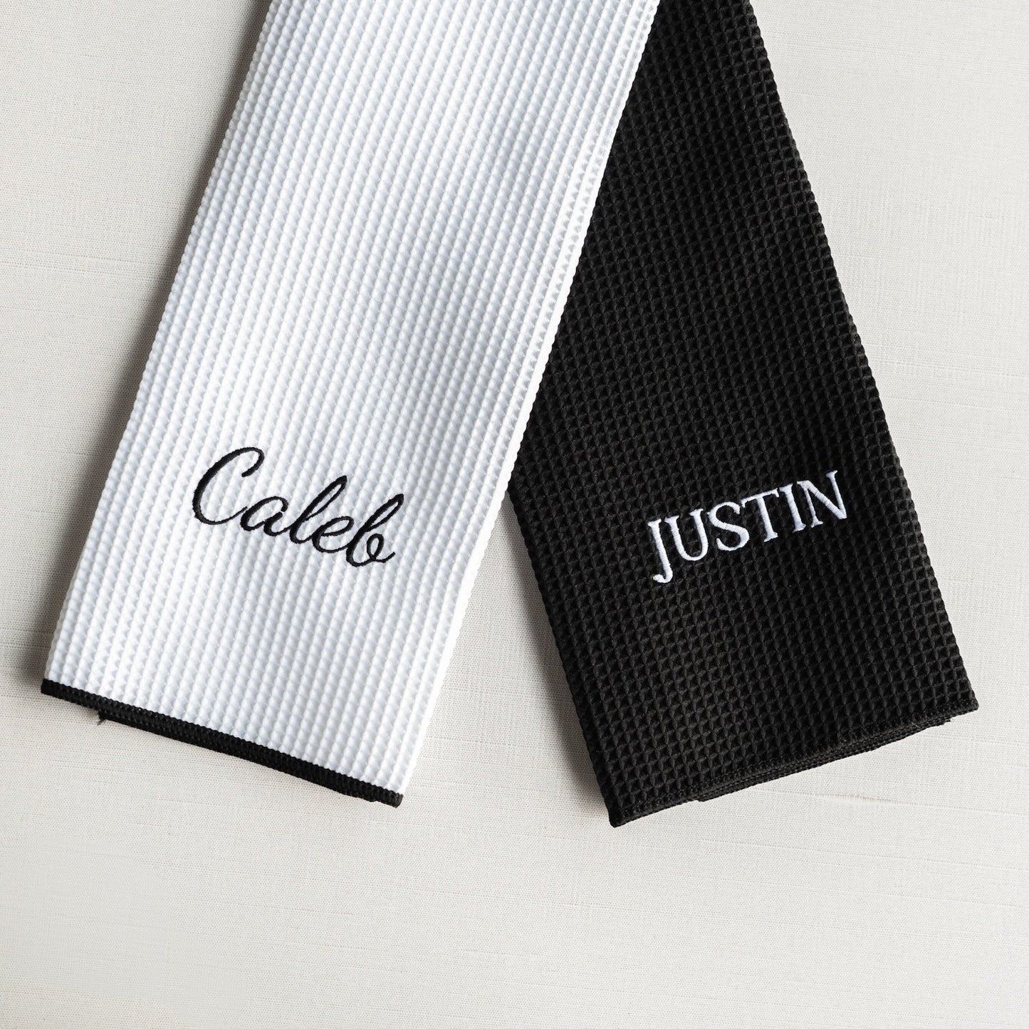 Embroidered golf towel monogram - Father's Day golf gift