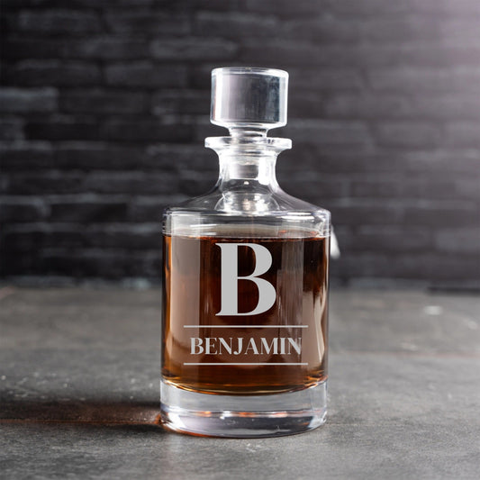 Custom Engraved Barrel Decanter - personalized groomsmen gift