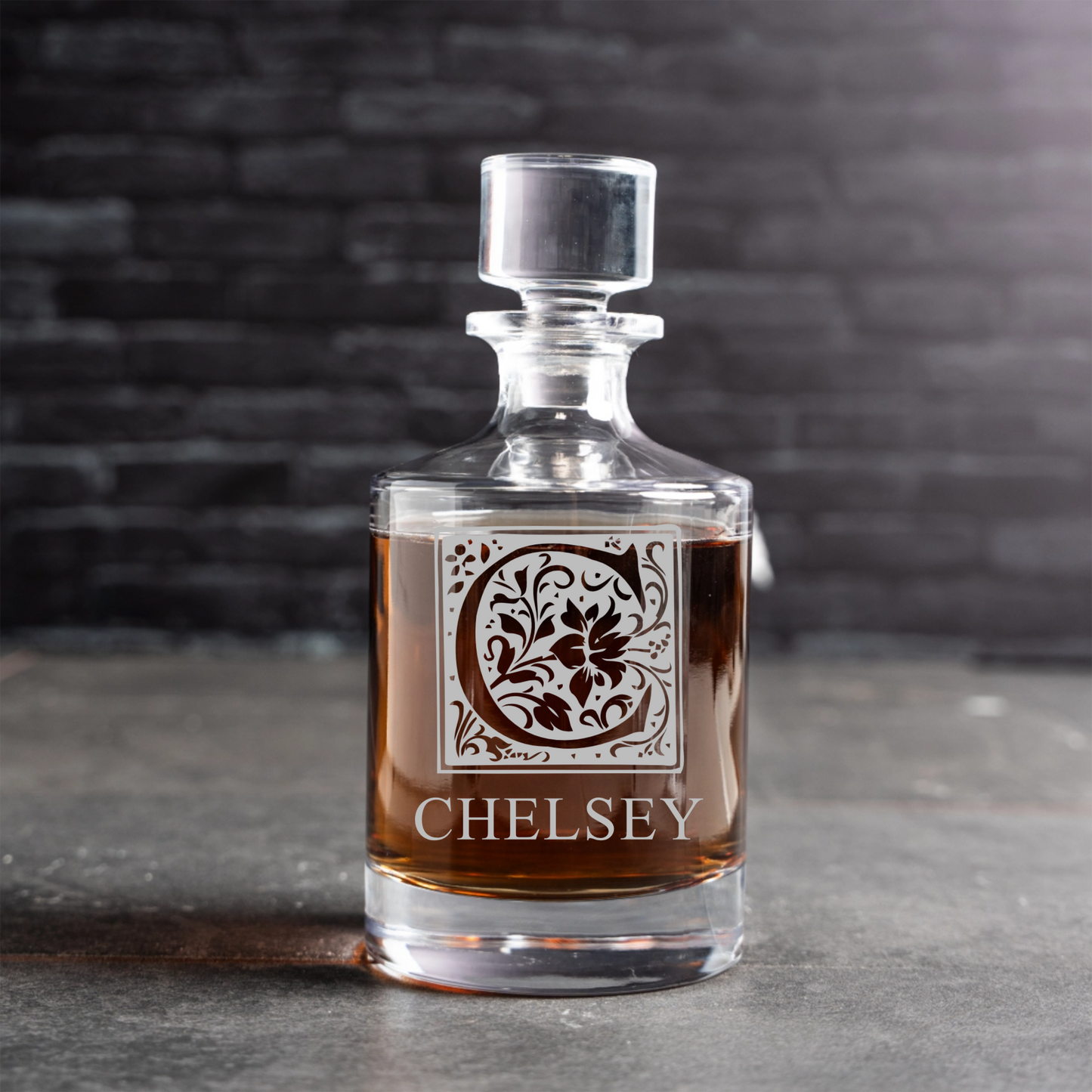 Engraved 750ml barrel decanter groomsman proposal gift