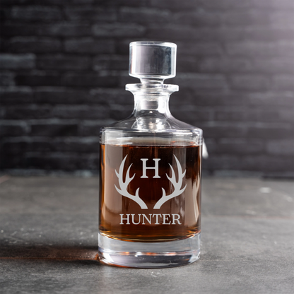 Custom monogram barrel decanter Father's Day gift for him