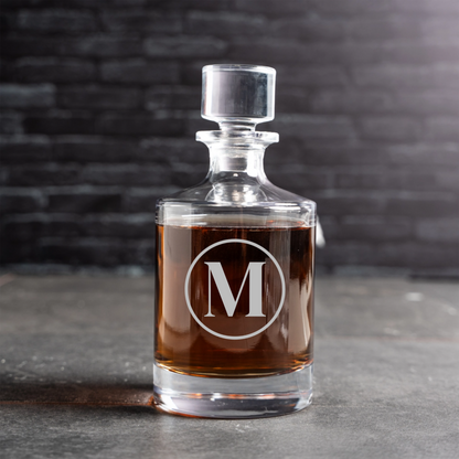 Personalized lead-free crystal decanter anniversary gift for him