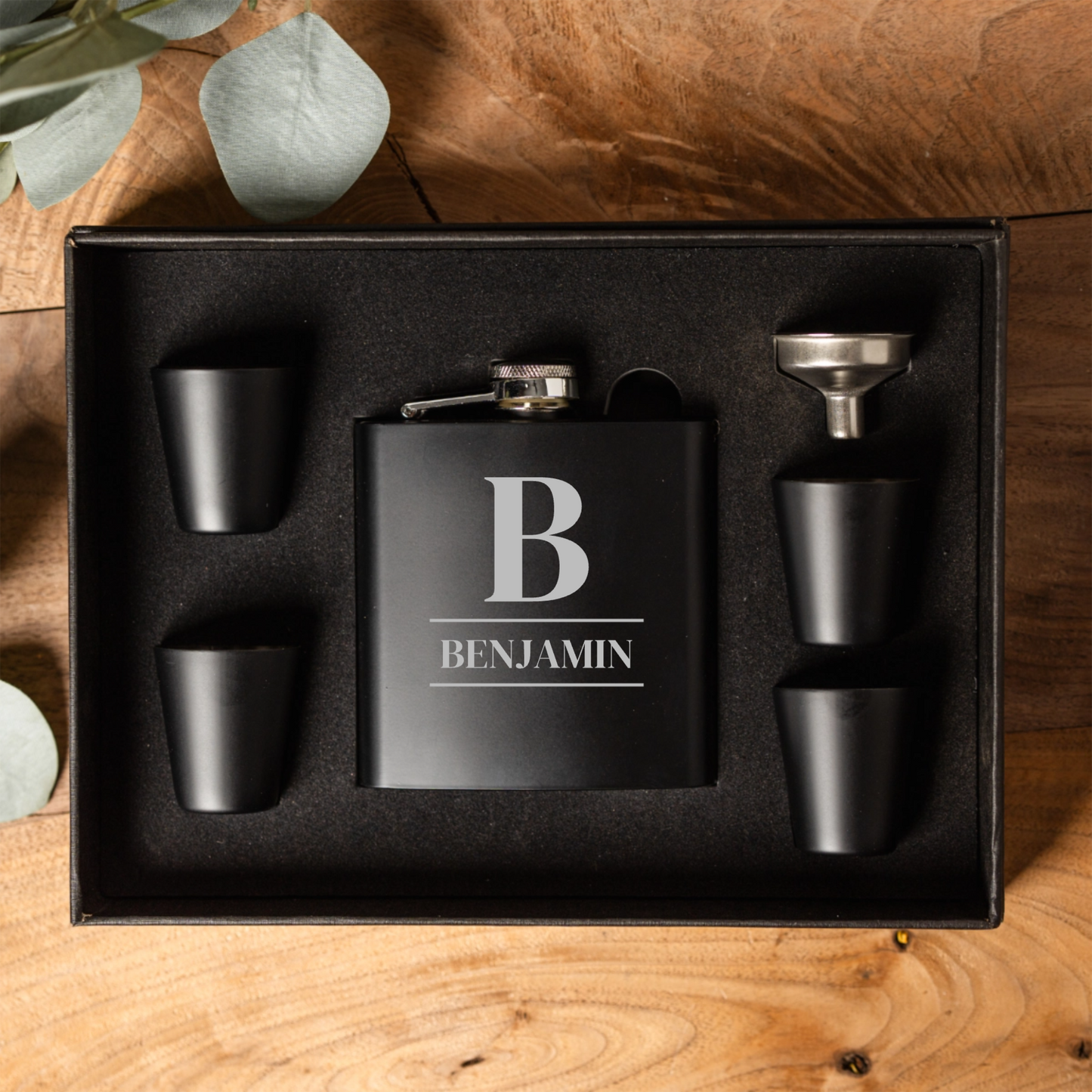 Pink flask and shot glass set - bachelorette party gift