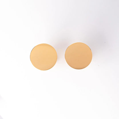 Engraved gold round cufflinks, groomsmen wedding day accessory