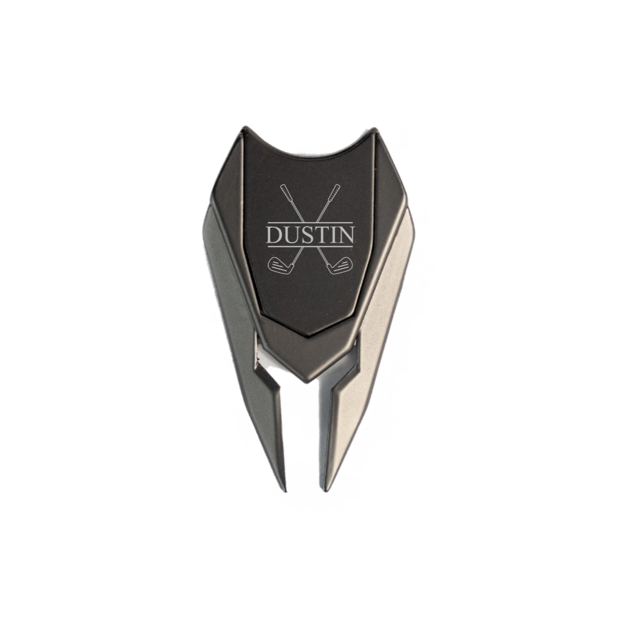 Black engraved golf divot tool groomsman proposal gift