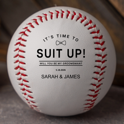 Custom baseball groomsman proposal Father's Day gift for him