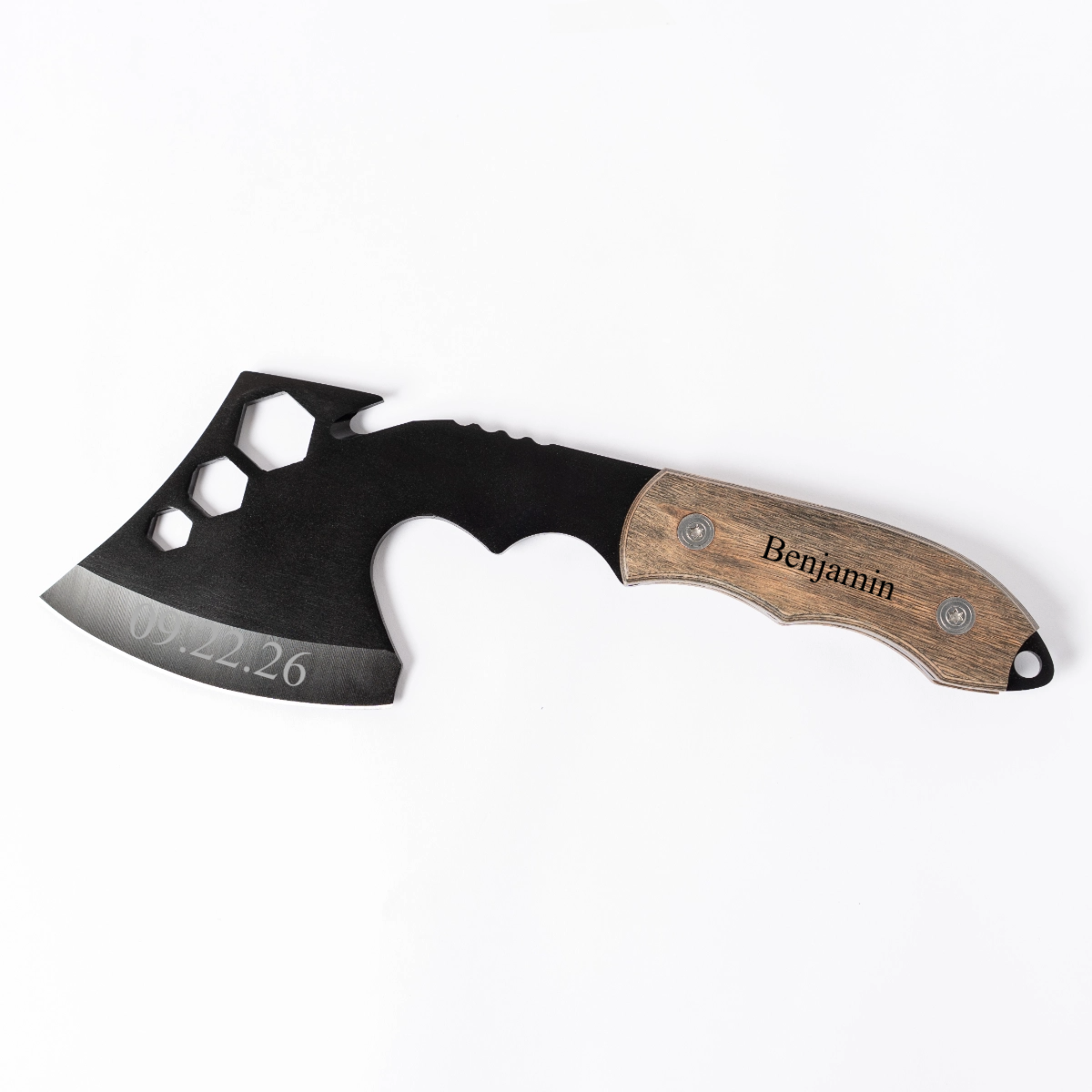 Custom hatchet laser engraved handle groomsman proposal gift