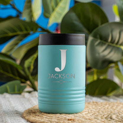Personalized stainless can cooler custom design groomsmen gift view 11