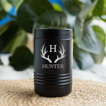 Engraved stainless insulated can cooler best man gift design view 14
