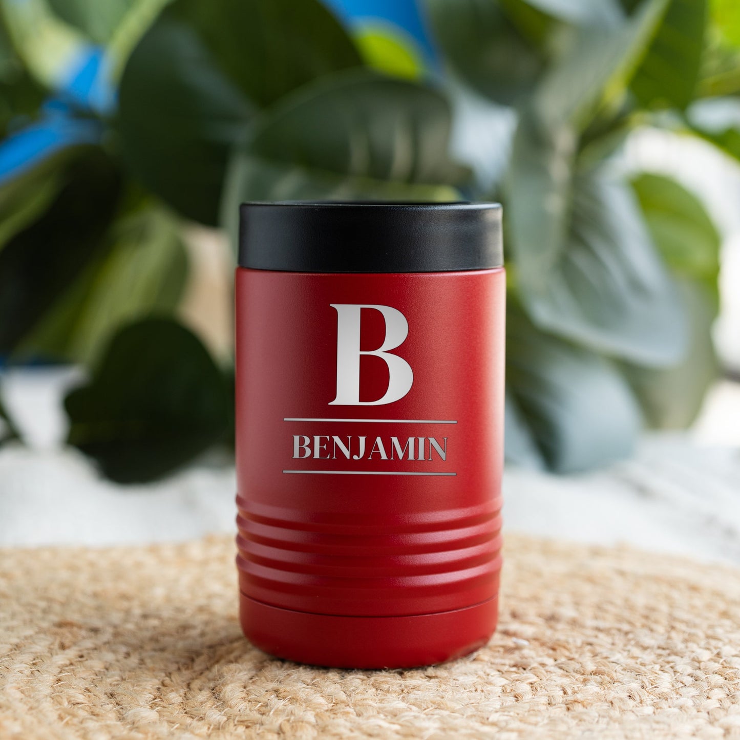 Engraved stainless can cooler custom design wedding party gift view 2