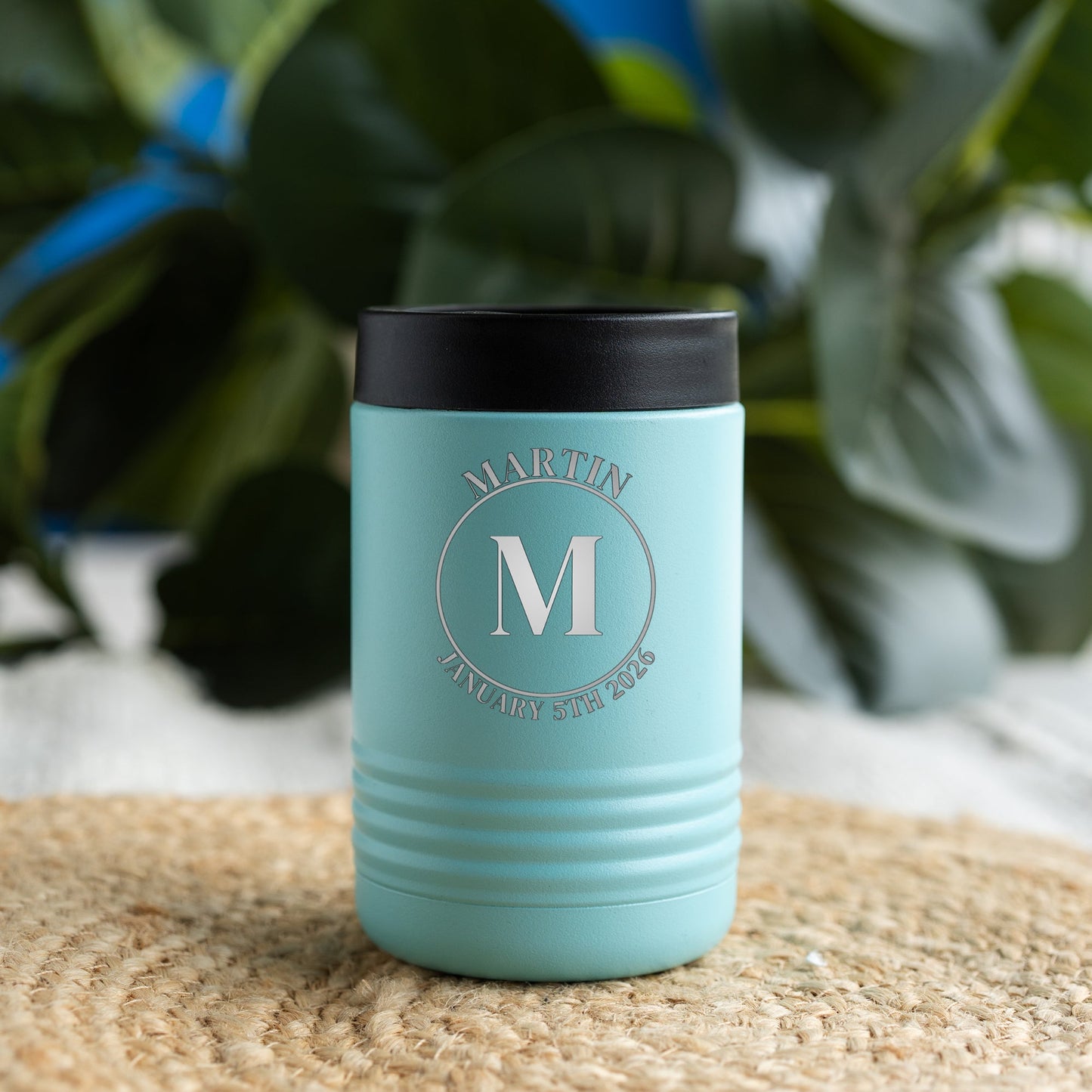 Stainless steel can cooler with custom engraving groomsmen gift view 5