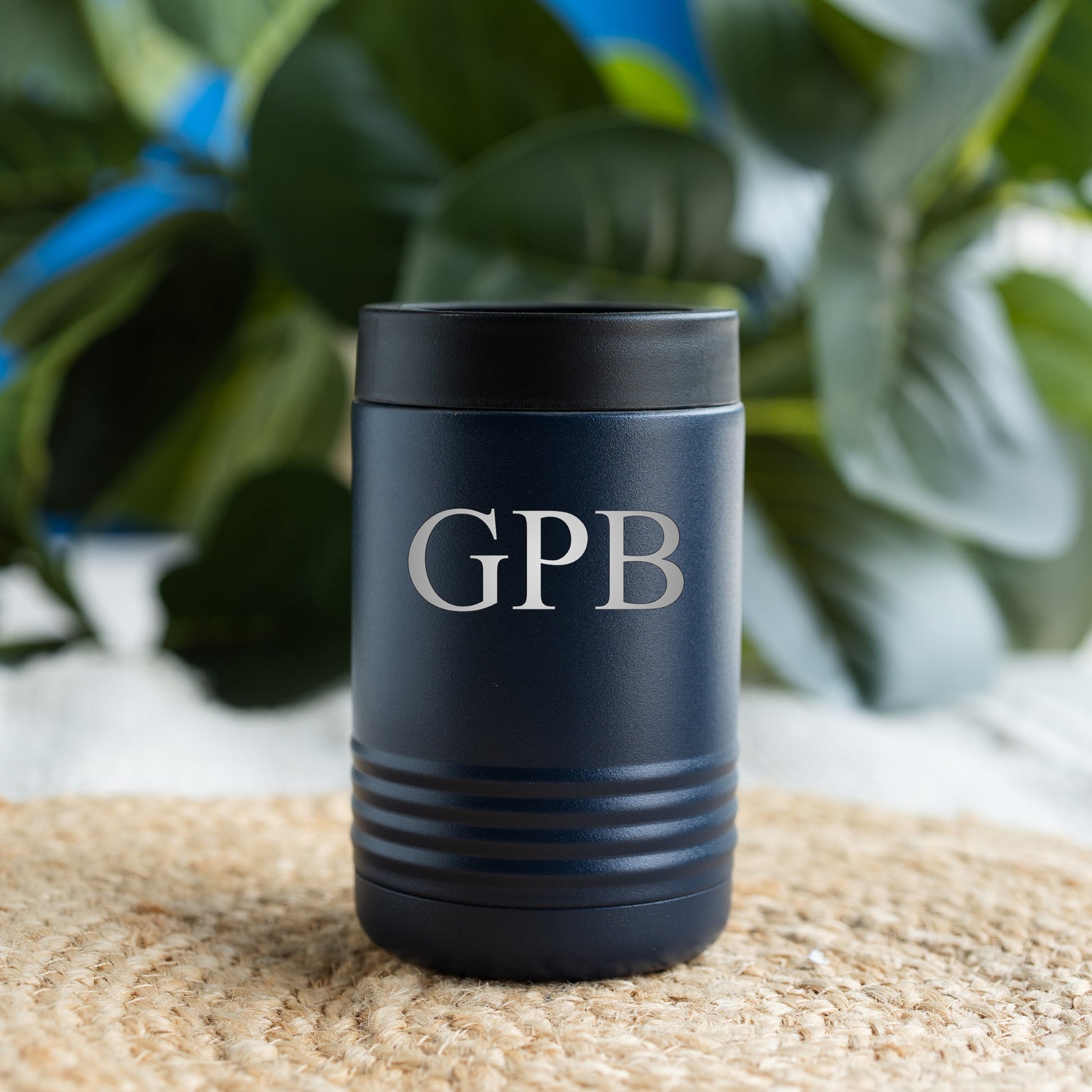 Custom engraved insulated can cooler gift for him design view 7