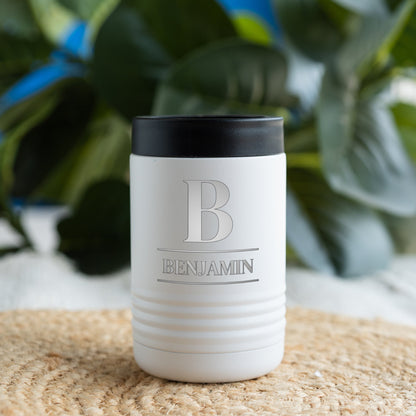 Personalized can cooler engraved design bachelor party gift view 8