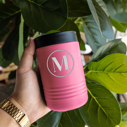 Custom stainless can cooler engraved monogram groomsmen gift view 9