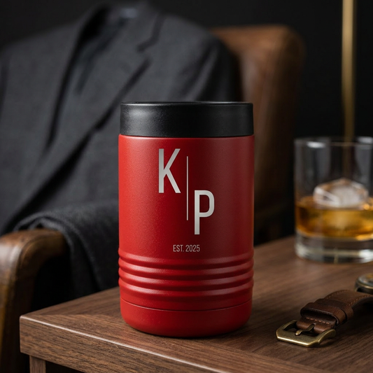 Custom Insulated Can Cooler Reserve Collection - personalized groomsmen gift